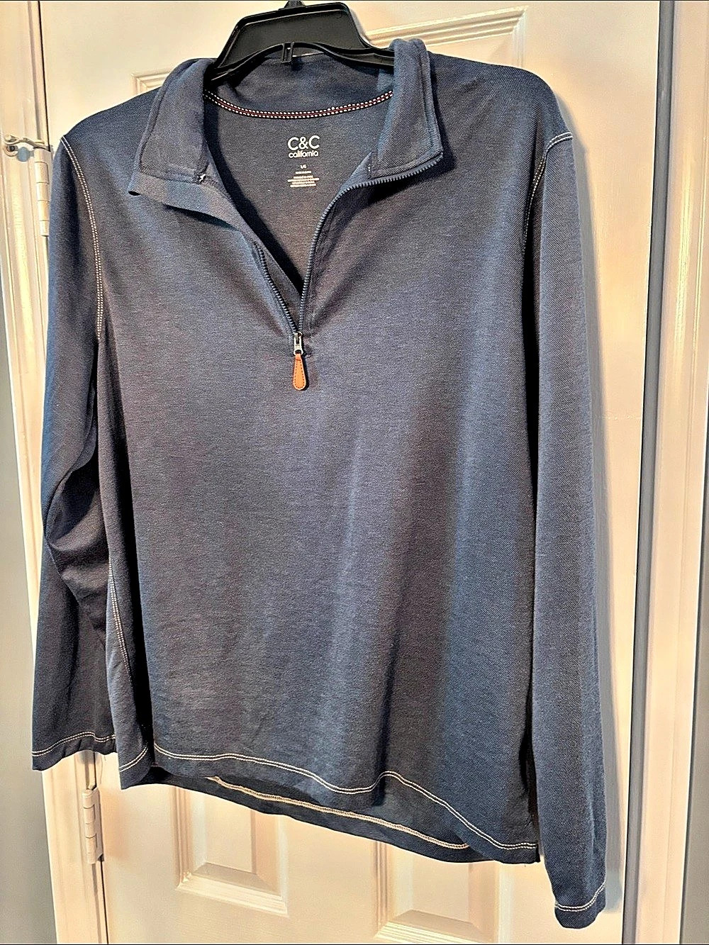 C&C California Quarter-Zip Blue Pullover